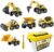 Take Apart Trucks Construction Vehicles Excavators, Set 6 in 1 Toy with Storage Box(Excavator, Bulldozer, Dump Truck, Drilling Truck, Road Roller, Cement Mixer), Play Set for Kids Age 3+