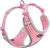 ThinkPet Reflective Breathable Soft Air Mesh No Pull Puppy Choke Free Over Head Vest Harness for Puppy Small Medium Dogs and Cats Pink Small