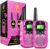 Toys for 3 4 5 6 7 8 9 Year Old Girl Gifts, Notique Walkie Talkies Kids Outdoor Toys for Girls 3-12 Walkie Talkie Birthday Gift Ideas for 4 5 6 7 8 Year Old Girl Outside Toys Popular Girls Toys Pink