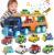 Transport Truck Toy Toddler Car Carrier for Boys Girls, 9 in 1 Baby Construction Toy Vehicles with Music and Light, for 2 3 4 5 Year Old Kids