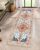 U’Artlines Boho Hallway Runner Rug 2′ x 6′ Vintage Farmhouse Laundry Rug Runner Accent Area Rug Carpet Non Slip Washable Kitchen Floor mat Entryway Runner Mat Throw Rug for Living Room(Orange)