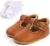 URMAGIC Baby Girls Boys Moccasins Shoes Casual Sneakers Anti-Slip Soft Sole Todder First Walking Crib Shoes Mary Jane Flat Shoes with Cotton Socks Gift 0-18M