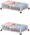 Under Bed Storage Containers, Under Bed Shoe Storage With Wheels, Foldable Bedroom Storage Organization with Handles, Under Bed Storage Bins Drawer For Clothes, Blankets And Shoes, Bedding (2 PACK, WHITE)