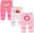 Unisex Newborn Baby Cotton 4-Pack Pants Embroidery Pringting Casual Leggings 0-24 Months for Boys and Girls