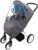 Universal Rain Cover for Stroller Pushchair Pram Weather Shield with Front Window Windproof Dustproof Outdoor Buggy Weather Shield Hood (Grey)