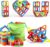 Upgraded Magnetic Blocks Tough Building Tiles STEM Toys for 3+ Year Old Boys and Girls Learning by Playing Games for Toddlers Kids Toys Compatible with Major Brands Building Blocks – Starter Set