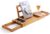 Utoplike Bathtub Caddy Tray, Bamboo Bath tub Tray with Adjustable Arms, Bath Table Holds Books/Tablets/Cell Phone/Towels/Foods (Natural Bamboo)