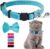 VAMOVISON Cat Collar with Bowtie Kitten Bell Safety Breakaway Solid Color Comfortable Velvet Party Wedding Adjustable Pet Collar for Boys Girls Cats Kittens and Puppies (19-30cm, Blue)