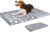 VANKEAN Dog Bed Mat Reversible(Cool & Soft), Stylish 36” Pet Bed Mattress for Dog Crate, Water Proof Linings, Removable Machine Washable Cover, Pet Bed for Large Dogs up to 70lbs, Light Grey