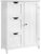 VASAGLE Bathroom Floor Storage Cabinet, Bathroom Cabinet Freestanding, with 3 Large Drawers and 1 Adjustable Shelf, White UBBC49WT