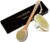 VASLON Bath Brushing Body Brush, Boar Bristles Exfoliating Body Massager with Long Wooden Handle& No Handle 2Pcs