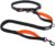 VIVAGLORY Hands Free Dog Leash with Shock-Absorbing Bungee for Medium & Large Dogs, Reflective Adjustable Waist Leash with Dual Padded Handle for Walking, Jogging, Running, Hiking, Black-Orange