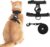 VKPETFR Cat Harness and Leash Set with Airtag Holder, Cats Escape Proof, Adjustable Kitten Harness for Small Large Cats, Lightweight Soft Walking Travel Harness(Black)