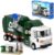 VONADO Garbage Truck Building Kit,Garbage Truck Toy with 3 Trash Cans,Recycling Truck Model,Gift Idea for Kids 6 Plus Years Old,Educational Sustainable Living Series(381 PCS)