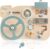 Vanplay Montessori Toy Busy Board Steering Wheel Wooden Sensory Toys for Toddler Toys 1-2 Year Old Preschool Learning Activities for Fine Motor Skills Toddler Travel Toys for 1 2 3 4 5