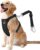 VavoPaw Dog Vehicle Safety Vest Harness, Adjustable Soft Padded Mesh Car Seat Belt Leash Harness with Travel Strap and Carabiner for Most Cars, Size Large, Black