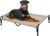 Veehoo Elevated Dog Bed, Outdoor Raised Dog Cots Bed for Large Dogs, Cooling Camping Elevated Pet Bed with Slope Headrest for Indoor and Outdoor, Washable Breathable, XX-Large, Beige Coffee, CWC2204