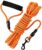 Vivifying Long Dog Leash, 20ft Reflective Dog Training Leash for Outside and Yard, Floating Long Line Lead with Soft Handle for Camping, Hiking, Swimming, Beach and Lake（Orange）