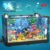 Vocrev Creator Fish Tank Building Set, Lighting Aquarium Sets Including Marine Life and Flora, STEM Project Building Kit for Kids Toys Gifts for Boys Girls Ages 6+, DIY Kits Set for Teens- Jellyfish