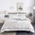 WARMDERN Cotton Duvet Cover Set Queen Size, White Duvet Cover with Aztec Striped, Boho Bedding Set 3 Pcs – 1 Duvet Cover & 2 Pillowcases (White, Queen)