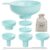 Wide Mouth Kitchen Funnel, Pisol Food Grade Plastic Cooking Canning Funnel with 4 Sizes Spouts for Filling Wide and Regular Mason Jars, Spray Dropper Oil Bottle Jug Spices Shampoo Powder Oats Sauce