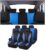 XINLIYA Car Seat Covers Full Set, Breathable Front and Rear Seat Covers with 2mm Composite Sponge Inside, Premium Cloth Automotive Seat Cushion Protectors Covers for Most Cars, SUV, Sedan (Blue)