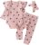 Xifamniy Newborn Baby Girl Clothes Outfit Long Sleeve Bodysuit Romper Onesie Pant Set