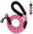 YSNJXL 5′ Strong Dog Leash for Medium Large Dogs Heavy Duty Rope with Reflective Threads Padded Handle for Big Dogs Puppy, Pink