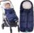 Yobee Universal Cozy Fleece Stroller Footmuff, Winter Outdoor Tour Waterproof Baby Sleeping Bag, Anti-Slip, Adaptable for Almost Stroller, Pram, Navy