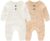 ZAV Solid Unisex Baby Boy Girl Rompers 2 Pack Long Sleeve Jumpsuits Infants Clothes Outfits