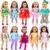 ZITA ELEMENT 24 Pcs Girl Doll Clothes Dress for American 18 Inch Doll Clothes and Accessories – Including 10 Sets Clothing Outfits with Hair Bands, Hair Clips, Crown and Cap