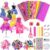 ZITA ELEMENT 335 Pcs Fashion Design 11.5 Inch Girl Doll Clothes Accessories Kit – Creativity Doll Dress DIY Crafts and Sewing Kit 11.5″ Doll Shoes for Kids Girls Christmas Birthday Gift Age 6 to 12+