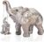 ZJ Whoest Elephant Statue. Elephant Decor Brings Good Luck, Health, Strength. Elephant Gifts for Women, Mom Gifts. Decorations Applicable Home, Office, Bookshelf TV Stand, Shelf, Living Room – Silver