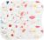 Zainpe 5Pcs Burp Cloths Baby Bibs Muslin Burping Bid for Babies with Strawberry Flamingo Cotton Large Towels in 6 Layers Extra Absorbent Soft Machine Washable Nursery Newborn Gift 7×18.5inch