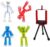 Zing Stikbots, Set of 4 Clear Stikbot Poseable Action Figures and Mobile Phone Tripod, Stop Motion Animation Toys, Great for Kids Ages 4 and Up