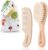 haakaa Baby Hair Brush and Comb Set for Newborns and Toddlers-Natural Soft Goat Bristles and Wooden Handle