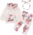 puseky Baby Girl Clothes Floral Hoodie Sweatershirt Tops and Pants Headband Newborn Baby Girls Fall Winter Outfits