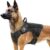 rabbitgoo Tactical Dog Harnesses for Large Dogs, Military Dog Harness with Handles, No-Pull Service Dog Vest with Molle & Loop Panels, Adjustable Dog Vest for Training Hunting Walking, Black, L